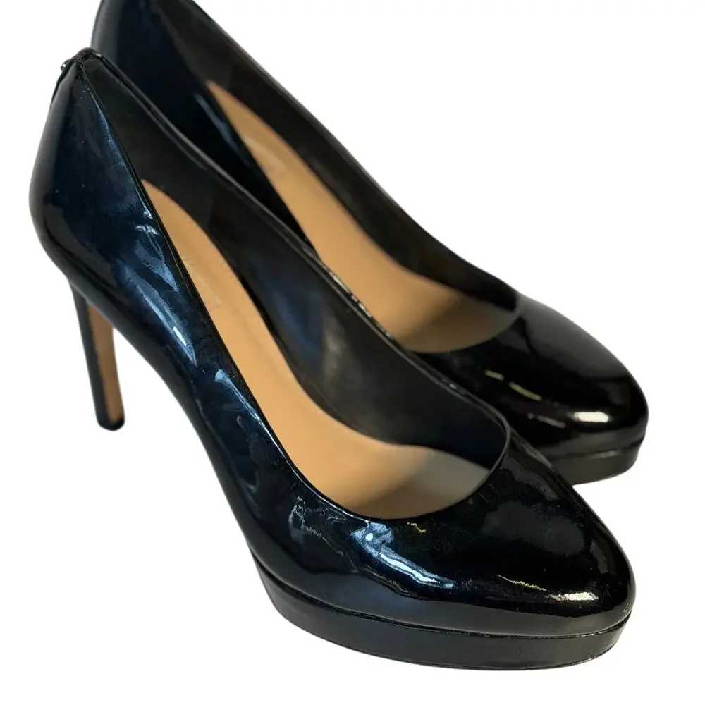 Antonio Melani Black Patent Leather Pumps Women's Size 9M Classic